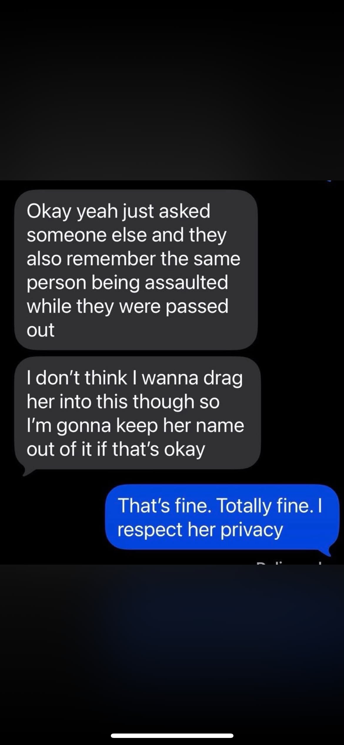 Redacted direct message about Max Herrle